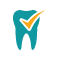 Animated tooth with checkmark