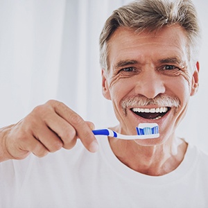 Man brushing teeth in Oklahoma City