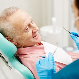Man seeing dentist in Oklahoma City